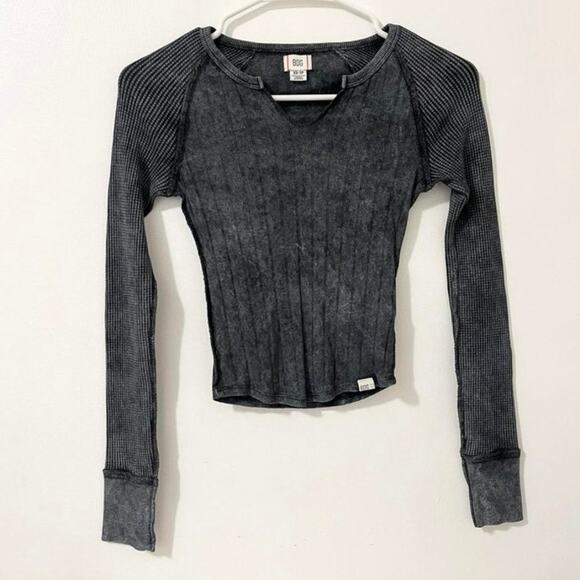 Urban Outfitters Tops - Urban outfitters bdg pointelle baby tee waffle long sleeve sz m